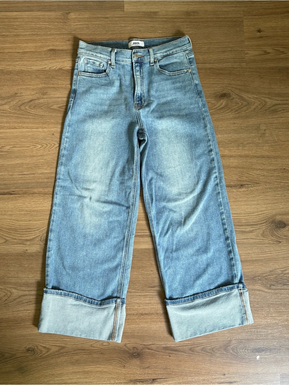 Just Black Denim Liv Cuffed Slim Fit Wide Leg Jeans Size 28